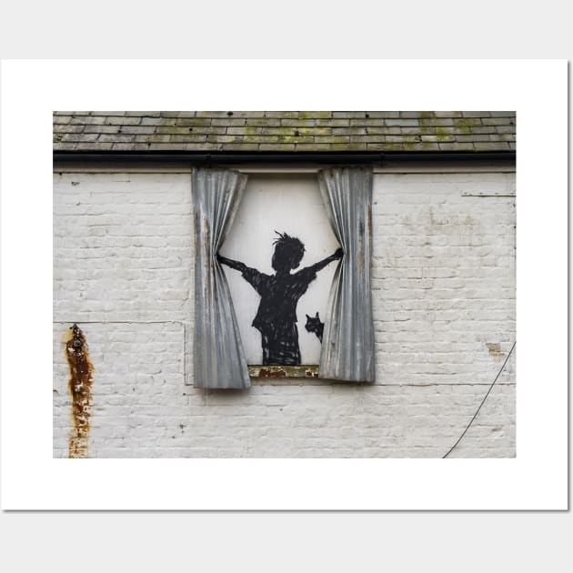 Banksy Boy & Cat Morning Wall Art by foozler